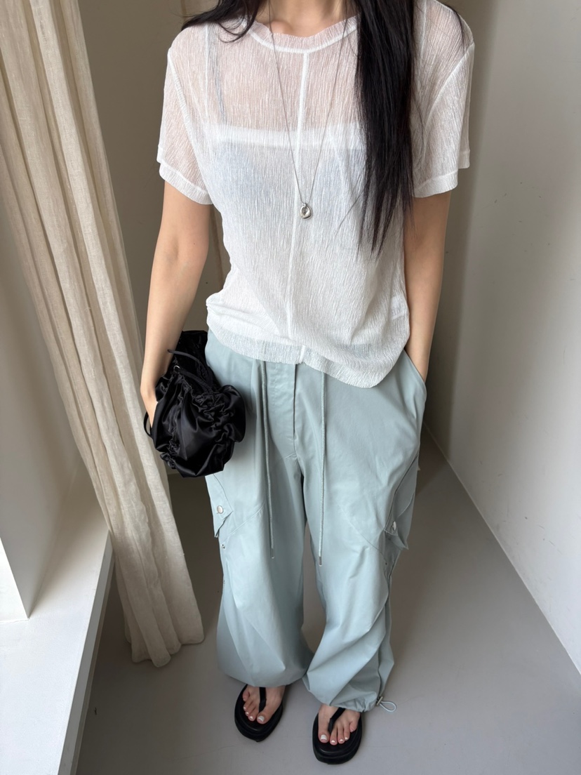 Verbena韓國代購㊣女士新品職業時尚休閑套裝兩件套套裝褶皺Verbena套裝