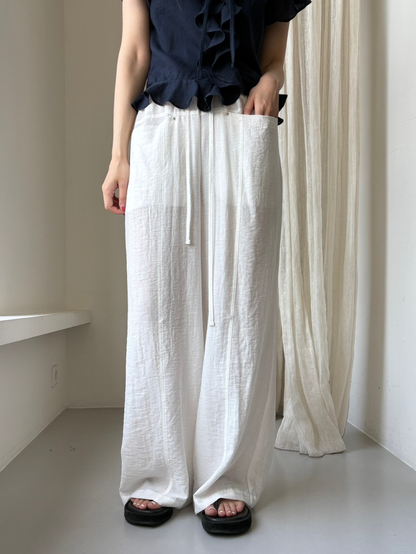 Verbena韓國直郵㊣女裝新款時尚25春夏職業休閑真品休閑褲亞麻Verbena休閑褲