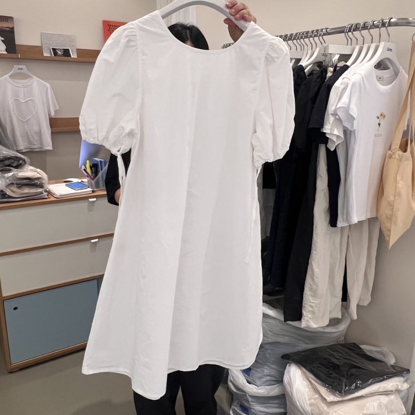 ARE東大門㊣實拍女裝新品25春夏真品時尚人氣連衣裙喇叭棉質ARE YOU/ARE連衣裙