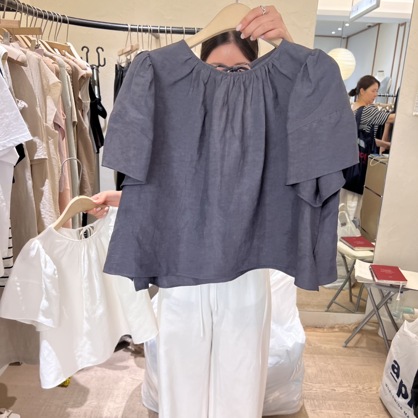 W AND J東大門㊣直郵女裝新款職業人氣休閑25春夏襯衫蕾絲衫W AND J襯衫/蕾絲衫圖色2