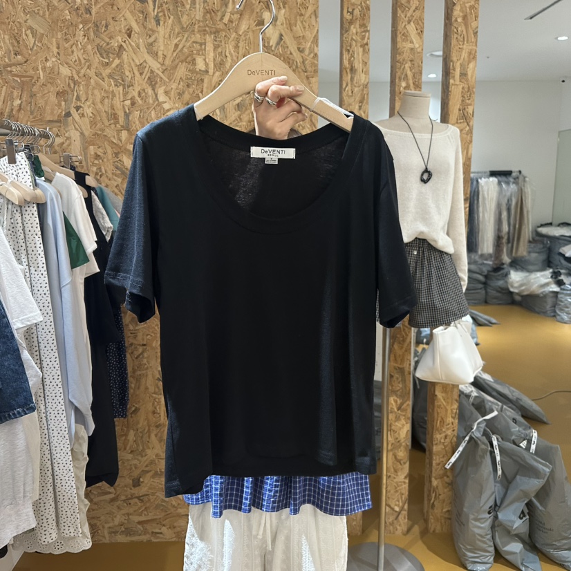 DE VENTI東大門㊣實拍女士新品時尚推薦職業25春夏熱賣T恤DE VENTIT恤圖色4