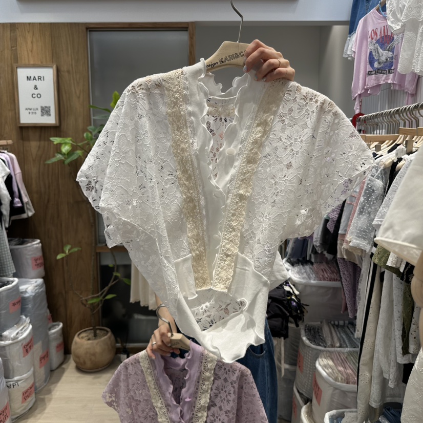 MARI CO東大門㊣實拍女裝新款真品人氣熱賣襯衫蕾絲衫開衫MARI CO襯衫/蕾絲衫圖色2