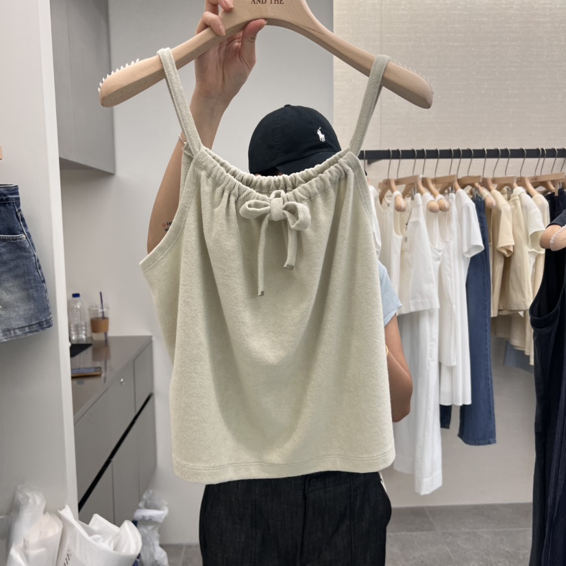 AND THE韓國代購㊣女士新品推薦25春夏人氣真品職業吊帶背心AND THE吊帶/背心圖色2
