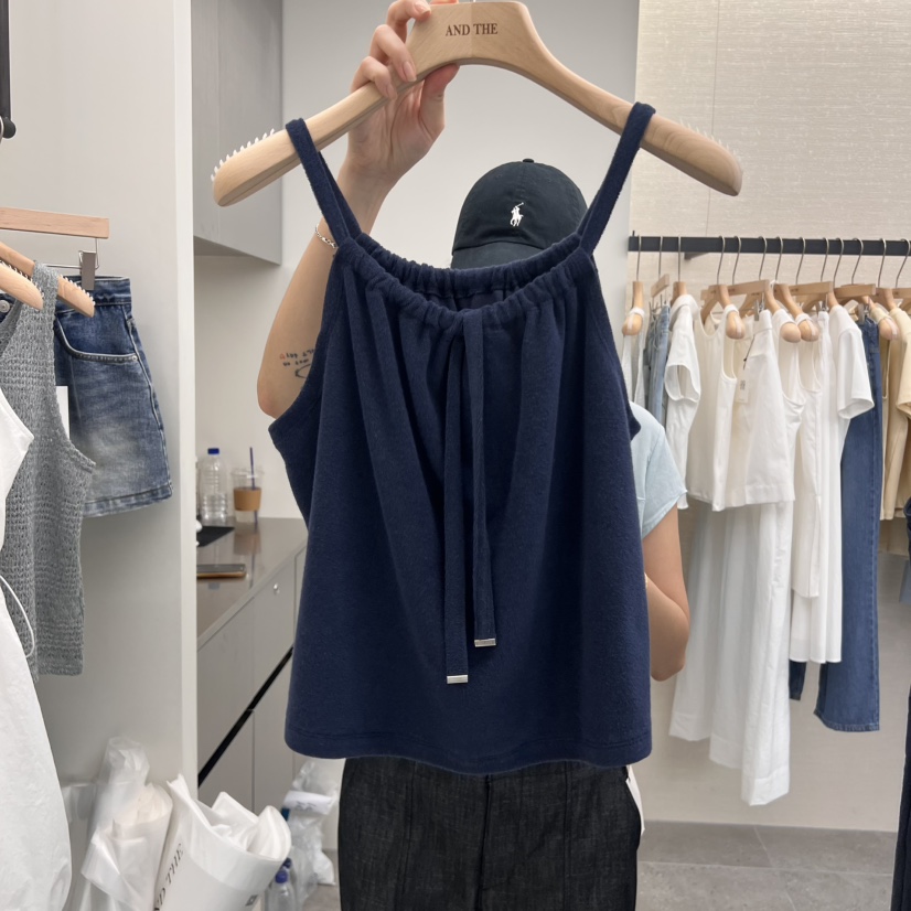AND THE韓國代購㊣女士新品推薦25春夏人氣真品職業吊帶背心AND THE吊帶/背心圖色3