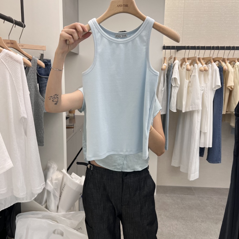AND THE東大門㊣實拍女裝新品人氣推薦職業時尚熱賣吊帶背心AND THE吊帶/背心圖色3