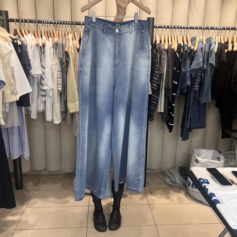 OUS/INCH-L東大門㊣直郵女裝新品真品時尚牛仔褲不含腰帶OUS/INCH牛仔褲圖色2