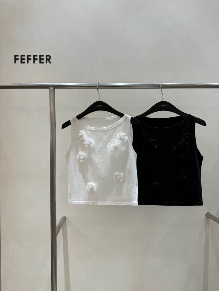 FEFFER韓國代購㊣女裝新款休閑熱賣25春夏人氣時尚吊帶背心FEFFER吊帶/背心
