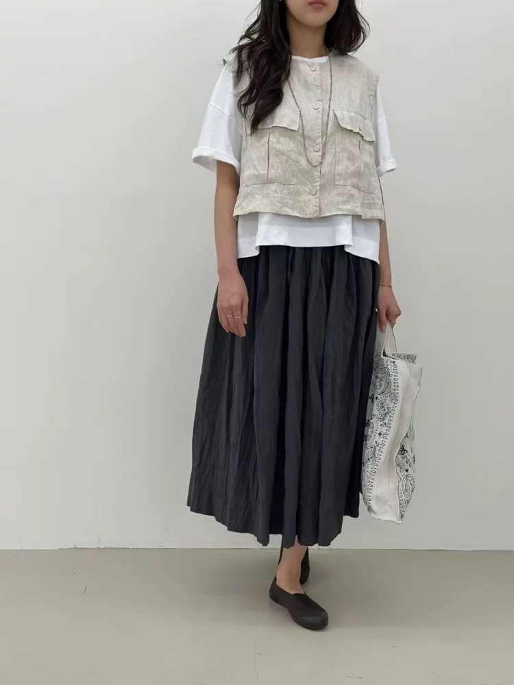 LE JARDINET東大門㊣直郵女裝新款時尚熱賣25春夏半身裙中短裙LE JARDINET半身裙/中短裙圖色2