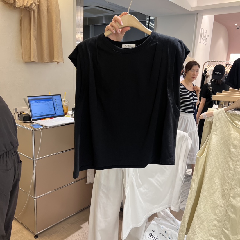 W AND J東大門㊣代購女裝新品人氣休閑推薦職業熱賣25春夏T恤W AND JT恤圖色2