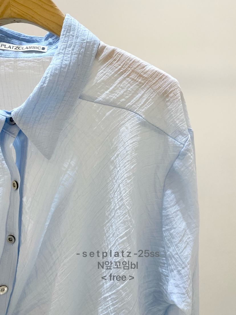 SETPLATZ韓國直郵㊣女裝新品人氣推薦25春夏職業襯衫蕾絲衫PLATZCLASSIC襯衫/蕾絲衫