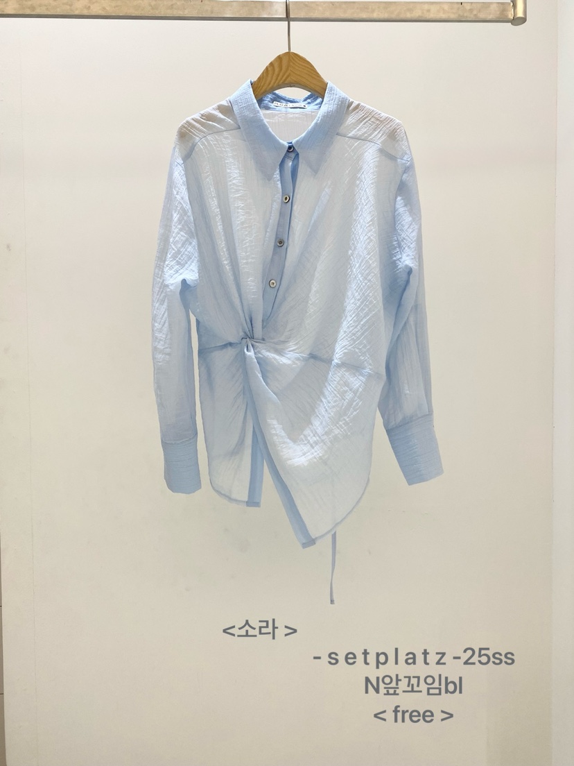 SETPLATZ韓國直郵㊣女裝新品人氣推薦25春夏職業襯衫蕾絲衫PLATZCLASSIC襯衫/蕾絲衫