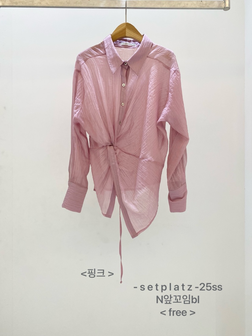 SETPLATZ韓國直郵㊣女裝新品人氣推薦25春夏職業襯衫蕾絲衫PLATZCLASSIC襯衫/蕾絲衫圖色4