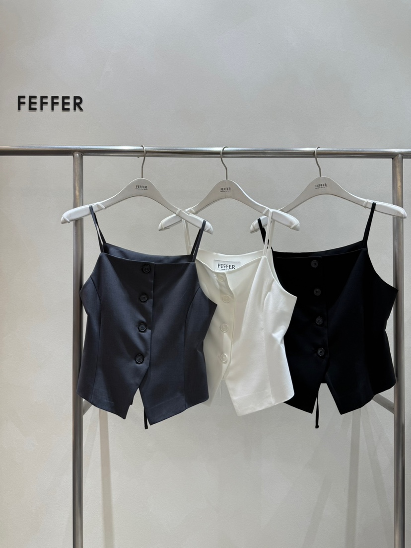 FEFFER韓國直郵㊣女裝新品時尚休閑推薦人氣熱賣職業吊帶背心FEFFER吊帶/背心