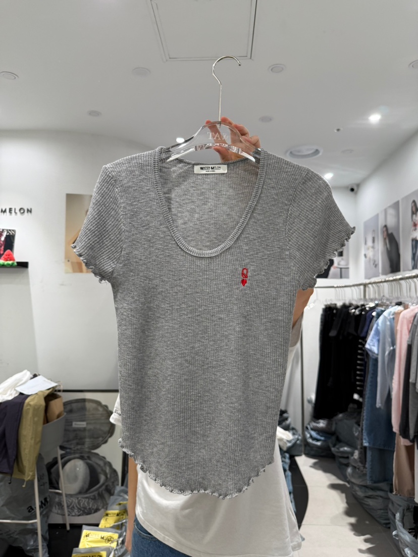 WATERMELON東大門㊣代購女裝新品時尚熱賣25春夏人氣休閑T恤WATERMELONT恤圖色2