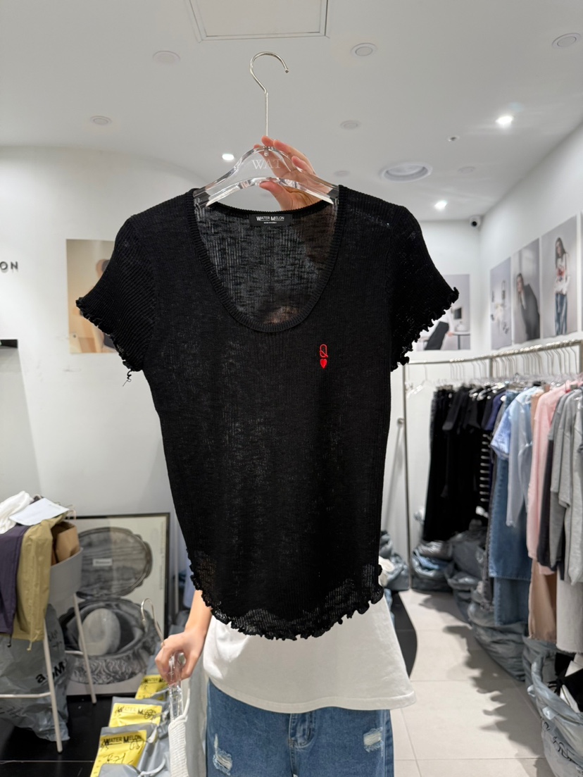 WATERMELON東大門㊣代購女裝新品時尚熱賣25春夏人氣休閑T恤WATERMELONT恤圖色3