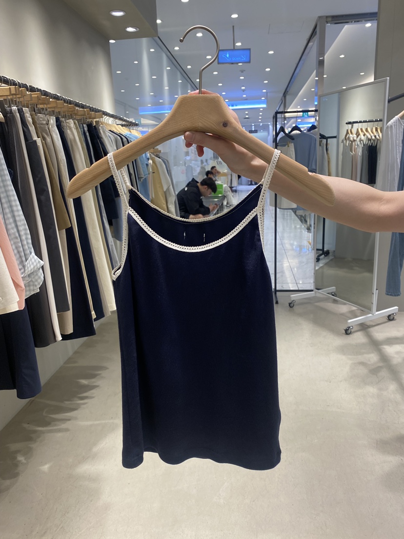 BOUTIQUE SEOUL-P東大門㊣代購女裝新品休閑吊帶背心蕾絲But ton/BOUTIQUE SEOUL吊帶/背心
