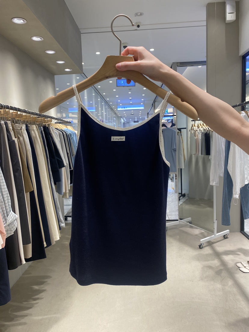 BOUTIQUE SEOUL-P東大門㊣代購女裝新品休閑吊帶背心蕾絲But ton/BOUTIQUE SEOUL吊帶/背心圖色2
