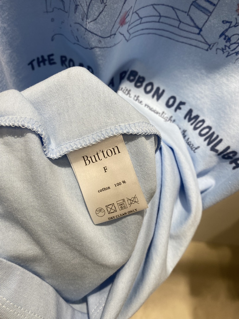BOUTIQUE SEOUL-P韓國直郵㊣女裝新款熱賣推薦職業人氣T恤But ton/BOUTIQUE SEOULT恤
