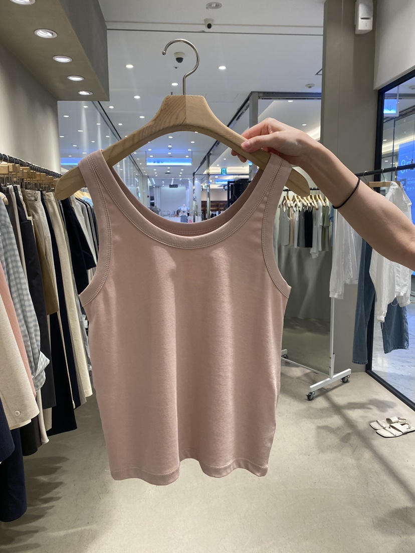 BOUTIQUE SEOUL-P韓國直郵㊣女裝新款休閑職業吊帶背心絲綢But ton/BOUTIQUE SEOUL吊帶/背心