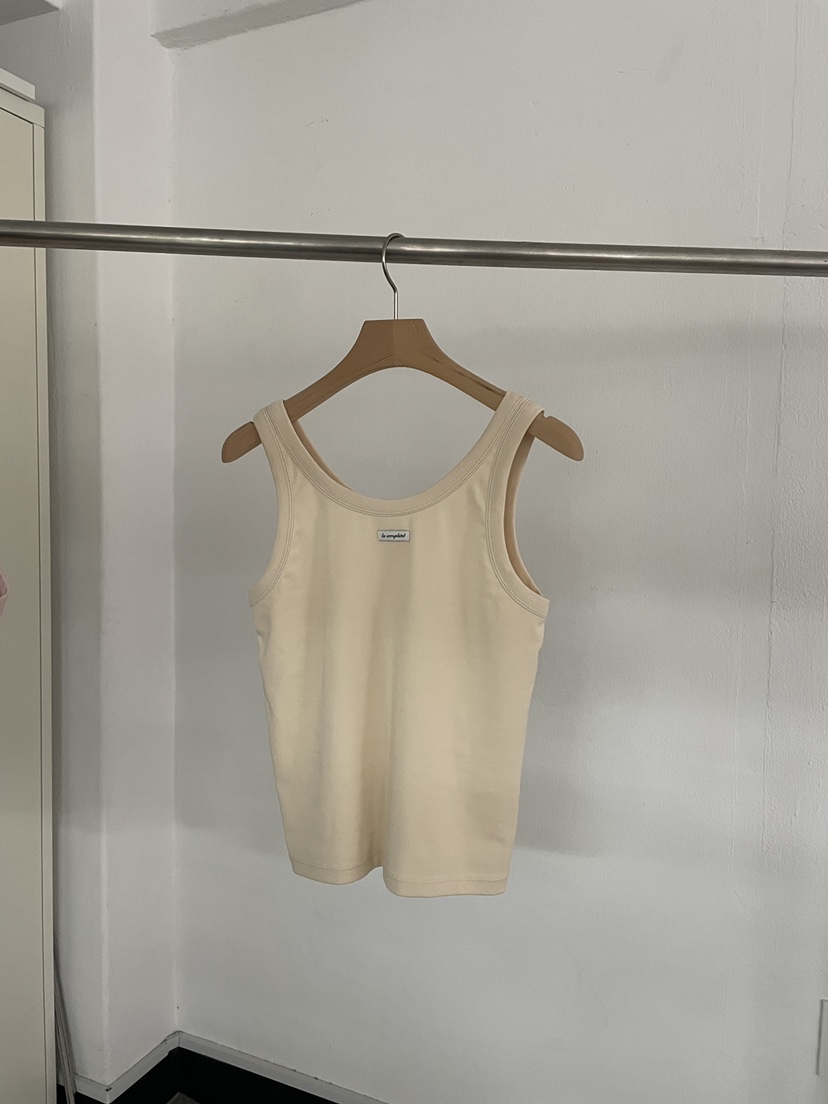 BOUTIQUE SEOUL-P韓國直郵㊣女裝新款休閑職業吊帶背心絲綢But ton/BOUTIQUE SEOUL吊帶/背心圖色3