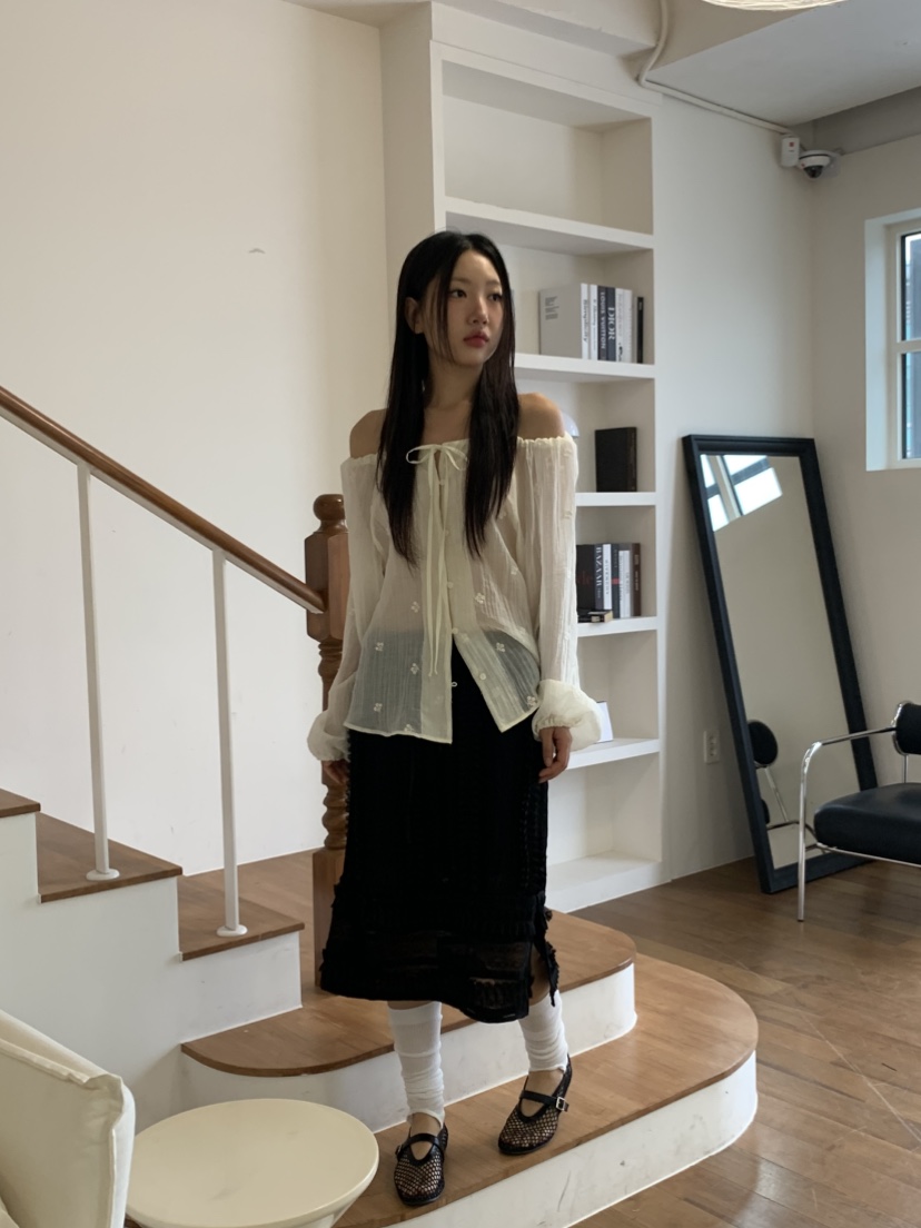 MURMUR韓國代購㊣女裝新品職業25春夏熱賣時尚休閑襯衫蕾絲衫MURMUR襯衫/蕾絲衫
