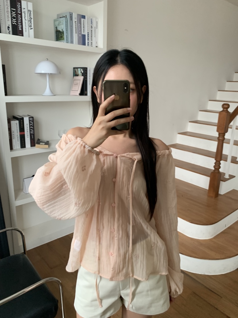MURMUR韓國代購㊣女裝新品職業25春夏熱賣時尚休閑襯衫蕾絲衫MURMUR襯衫/蕾絲衫