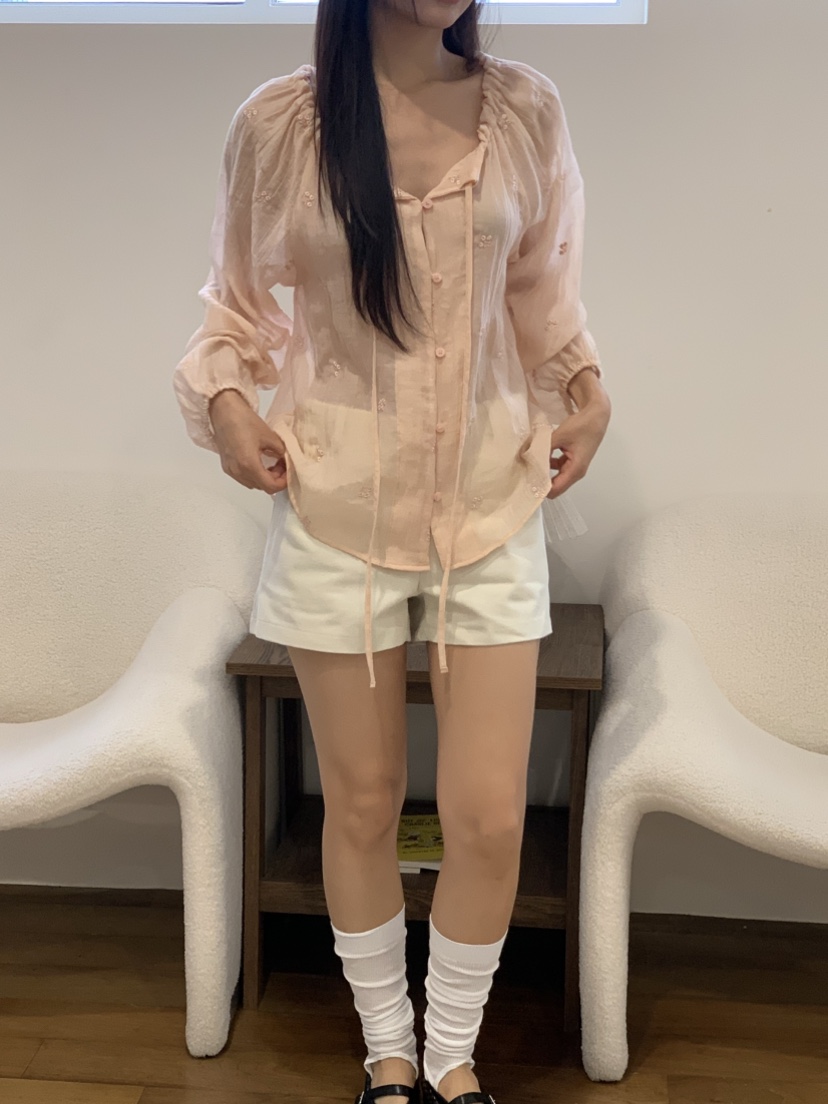MURMUR韓國代購㊣女裝新品職業25春夏熱賣時尚休閑襯衫蕾絲衫MURMUR襯衫/蕾絲衫