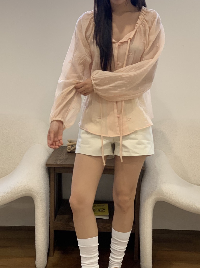 MURMUR韓國代購㊣女裝新品職業25春夏熱賣時尚休閑襯衫蕾絲衫MURMUR襯衫/蕾絲衫