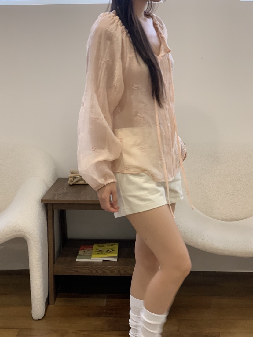 MURMUR韓國代購㊣女裝新品職業25春夏熱賣時尚休閑襯衫蕾絲衫MURMUR襯衫/蕾絲衫