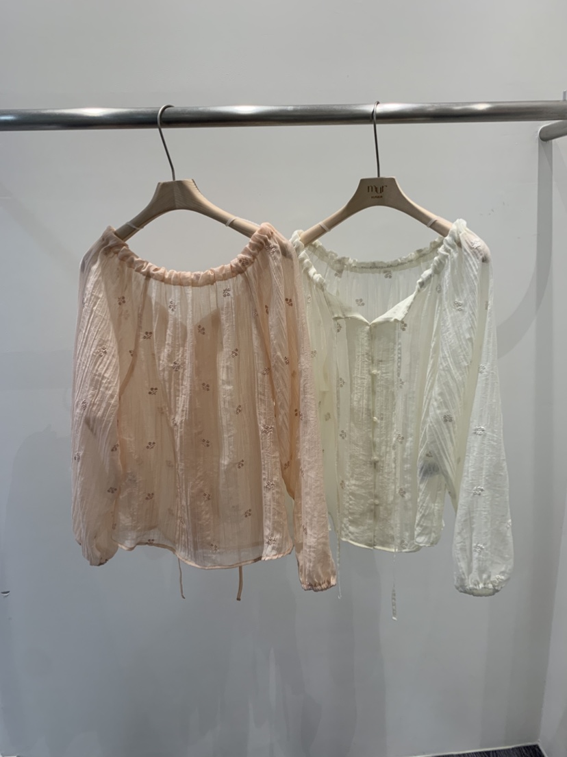 MURMUR韓國代購㊣女裝新品職業25春夏熱賣時尚休閑襯衫蕾絲衫MURMUR襯衫/蕾絲衫