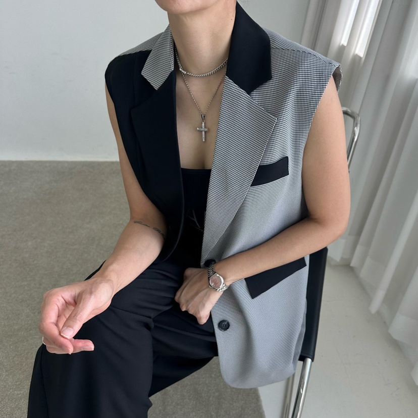 SOUIT韓國直郵㊣女裝新款時尚25春夏休閑職業熱賣人氣真品馬甲SOUIT by mabel-L馬甲