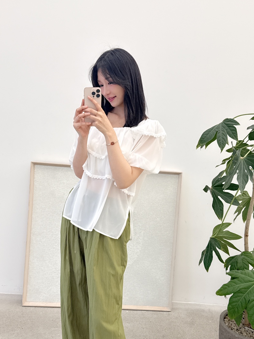 BE&BE韓國代購㊣女士新品熱賣推薦人氣襯衫蕾絲衫雪紡BE&be襯衫/蕾絲衫