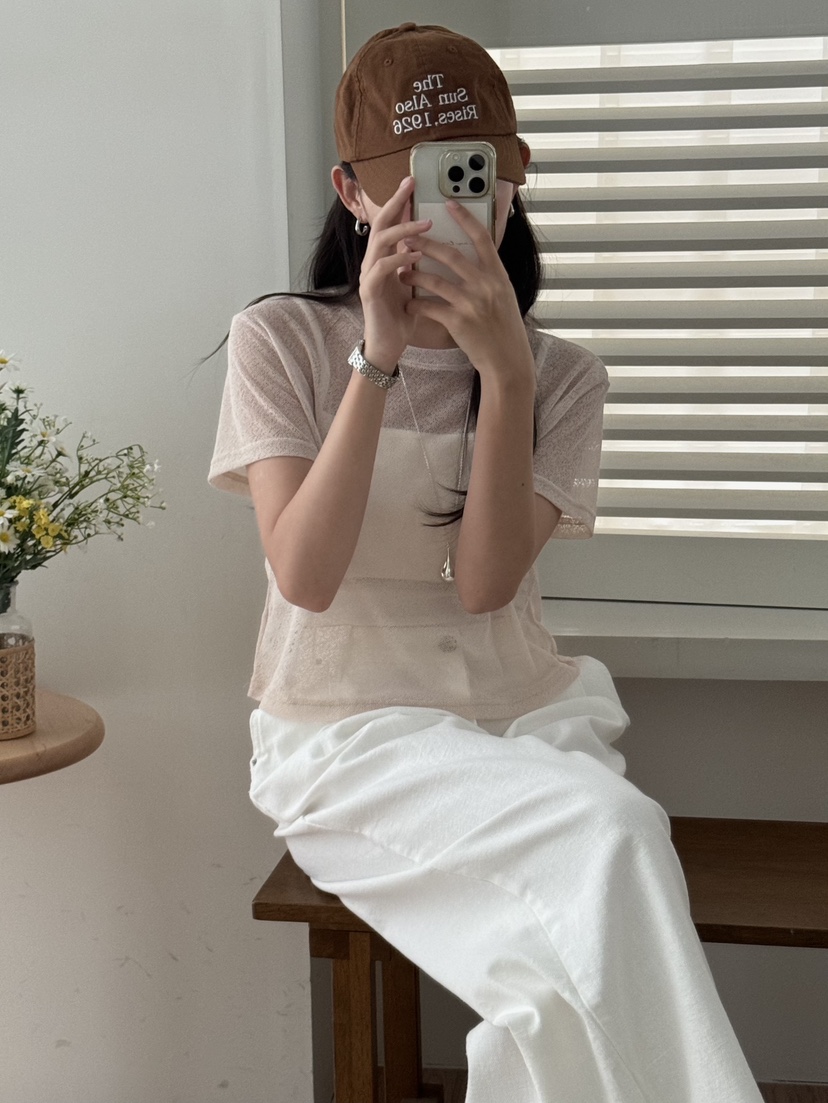 TIZZI韓國代購㊣女士新品25春夏推薦休閑職業真品熱賣T恤短款TIZZIT恤
