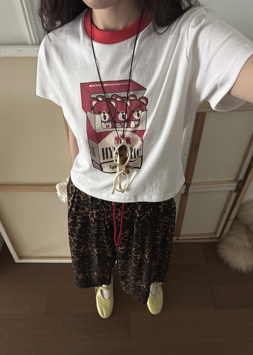 OURWAVE/OUR ROOM東大門㊣實拍女裝新品真品T恤泰迪熊短款Our Wave/Our RoomT恤