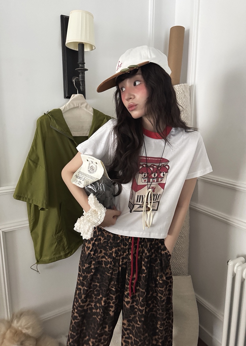 OURWAVE/OUR ROOM東大門㊣實拍女裝新品真品T恤泰迪熊短款Our Wave/Our RoomT恤