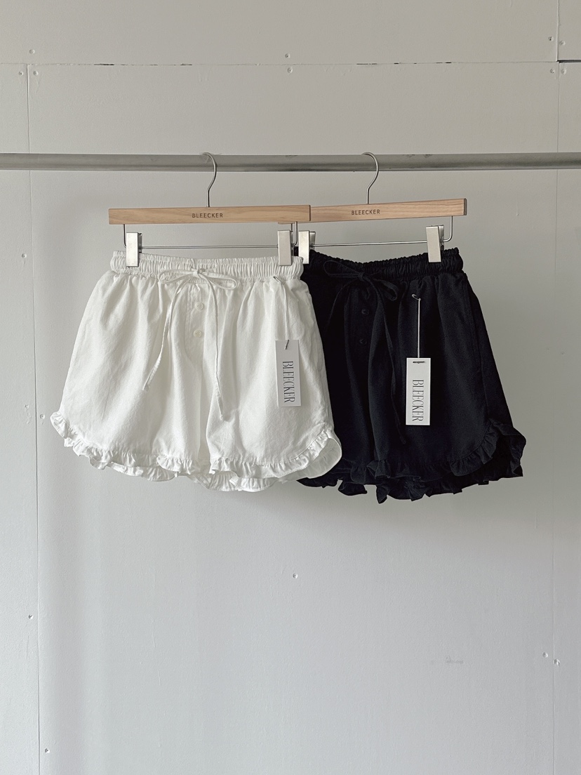 BLEECKER東大門㊣實拍女士新品25春夏時尚人氣休閑短褲荷葉邊BLEECKER短褲