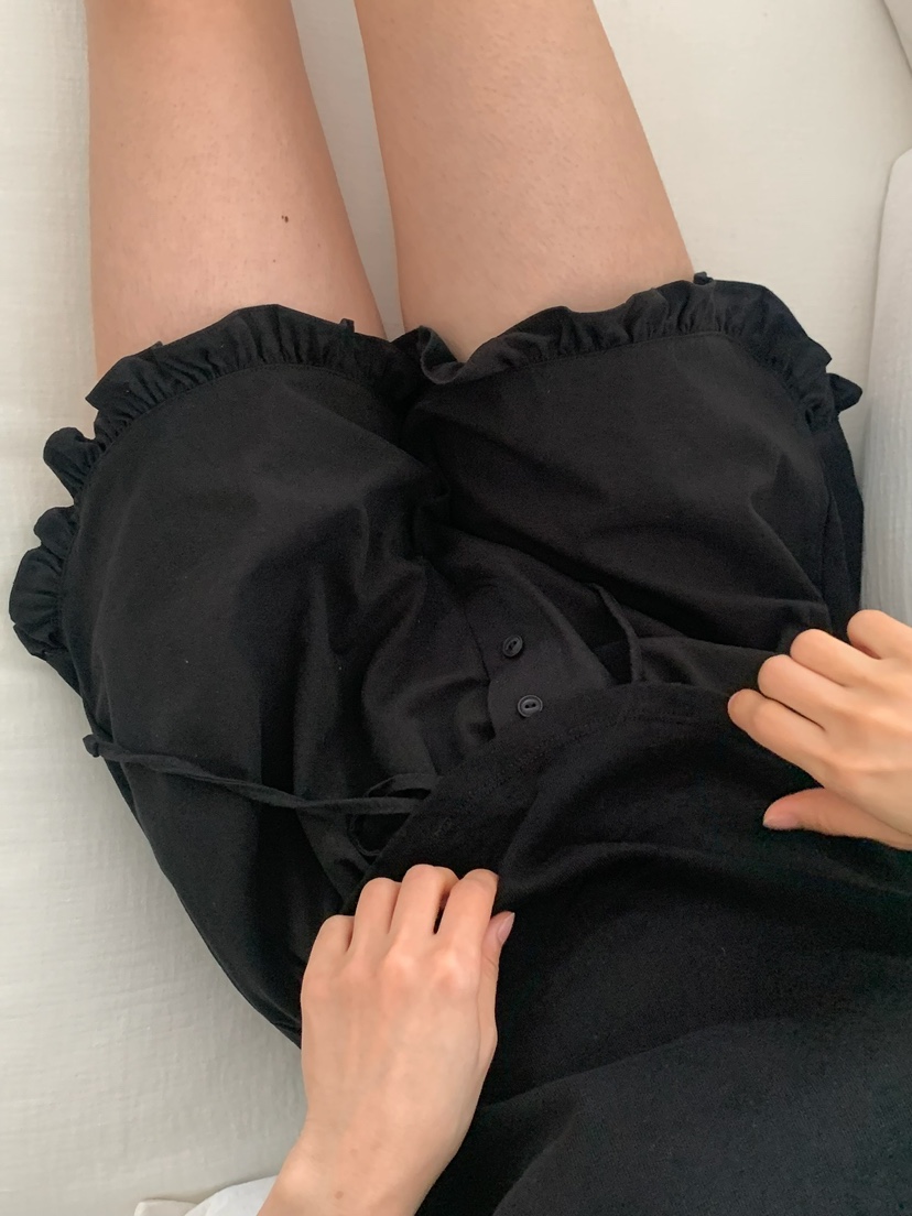 BLEECKER東大門㊣實拍女士新品25春夏時尚人氣休閑短褲荷葉邊BLEECKER短褲