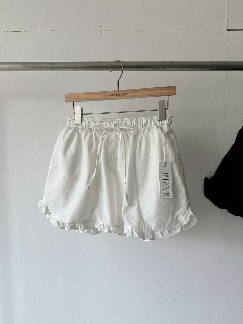 BLEECKER東大門㊣實拍女士新品25春夏時尚人氣休閑短褲荷葉邊BLEECKER短褲
