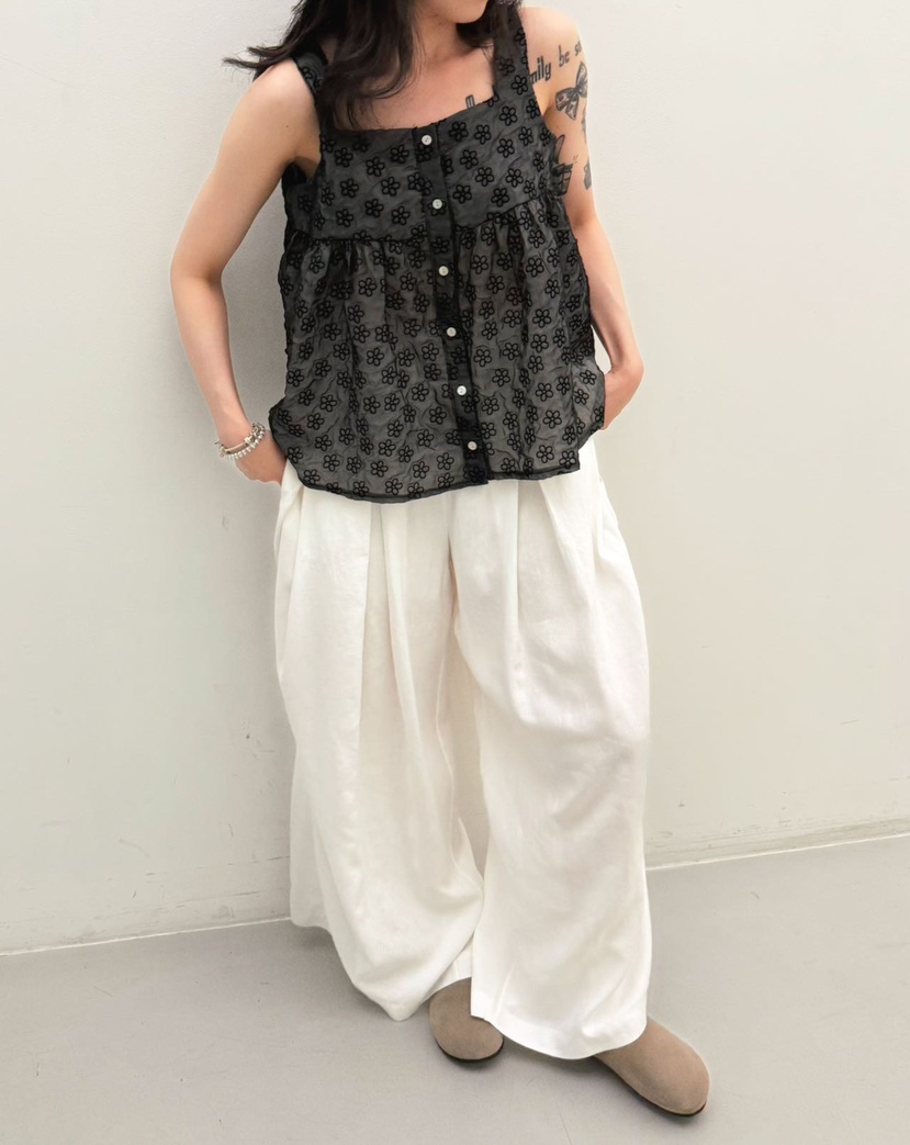PARSLEY東大門㊣直郵女士新款時尚推薦真品25春夏休閑褲亞麻Daze休閑褲