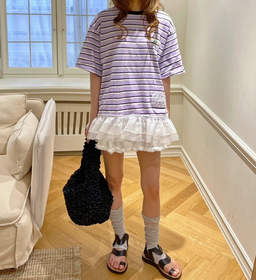 BOUTIQUE-L韓國代購㊣女士新品熱賣職業人氣休閑推薦T恤花朵BOUTIQUE-LT恤