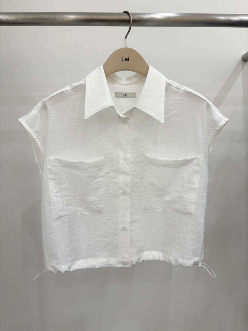 LAI東大門㊣實拍女裝新品熱賣時尚推薦25春夏襯衫蕾絲衫口袋Lai襯衫/蕾絲衫