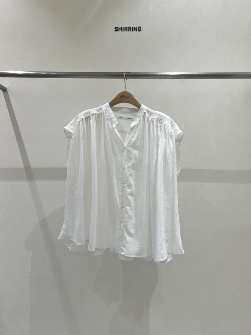 SHIRRING韓國代購㊣女裝新品人氣真品休閑職業時尚襯衫蕾絲衫SHIRRING襯衫/蕾絲衫圖色2
