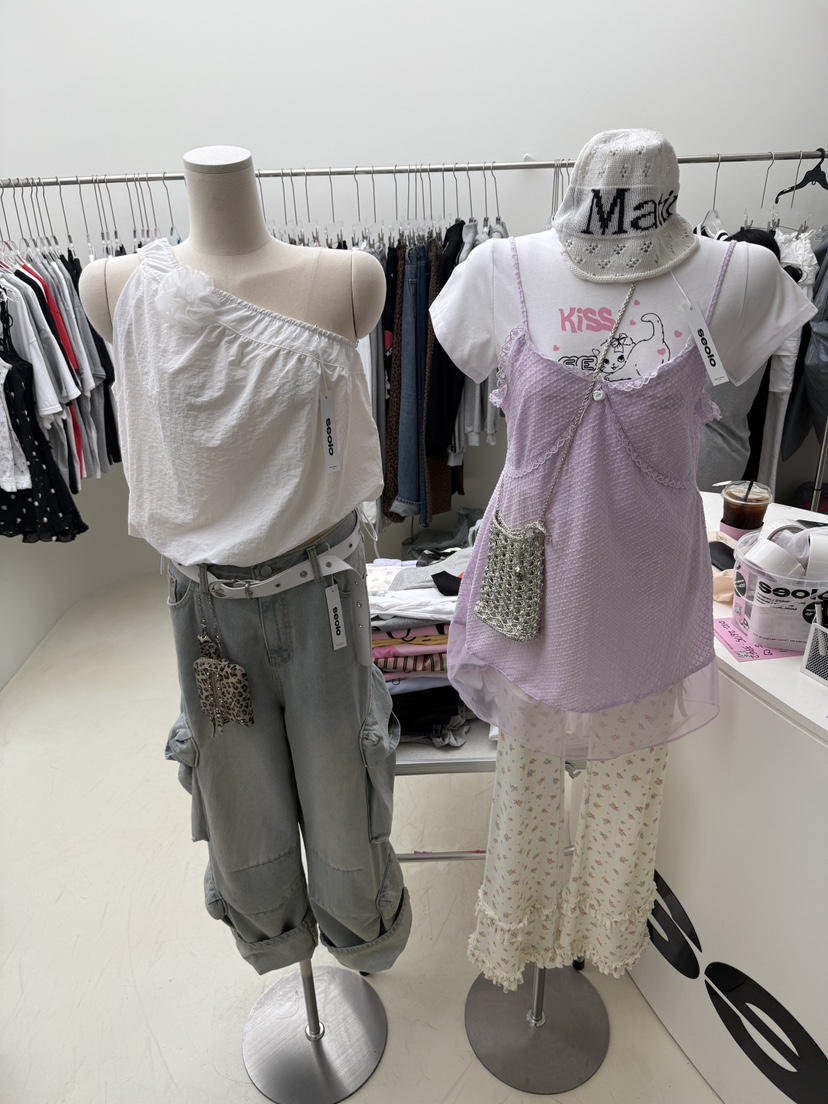 SEOLO東大門㊣直郵女裝新款熱賣職業人氣25春夏真品吊帶背心Seolo seoul吊帶/背心