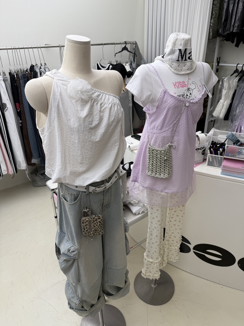 SEOLO東大門㊣直郵女裝新款熱賣職業人氣25春夏真品吊帶背心Seolo seoul吊帶/背心