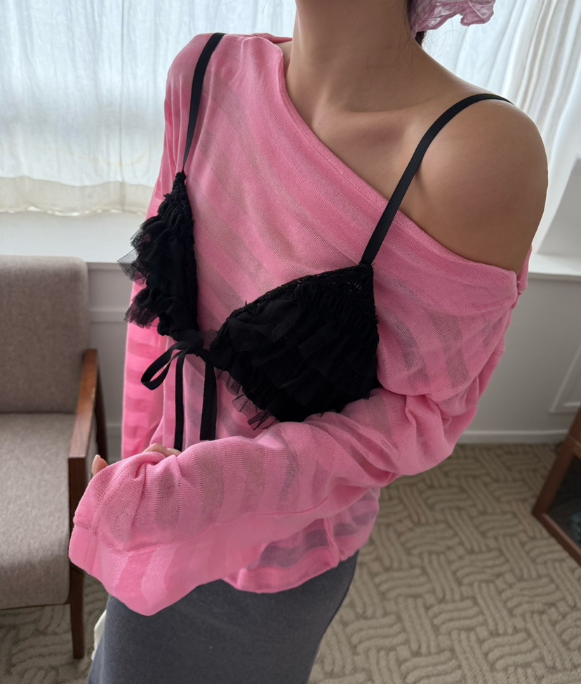 DENVER東大門㊣代購女士新品推薦休閑真品時尚吊帶背心蕾絲DENVER吊帶/背心