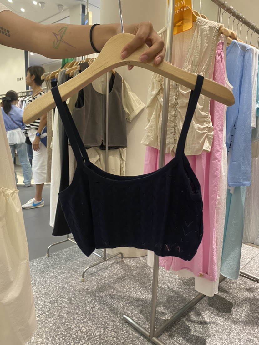 SOF韓國代購㊣女士新品職業人氣時尚熱賣真品25春夏吊帶背心緊身SOF吊帶/背心