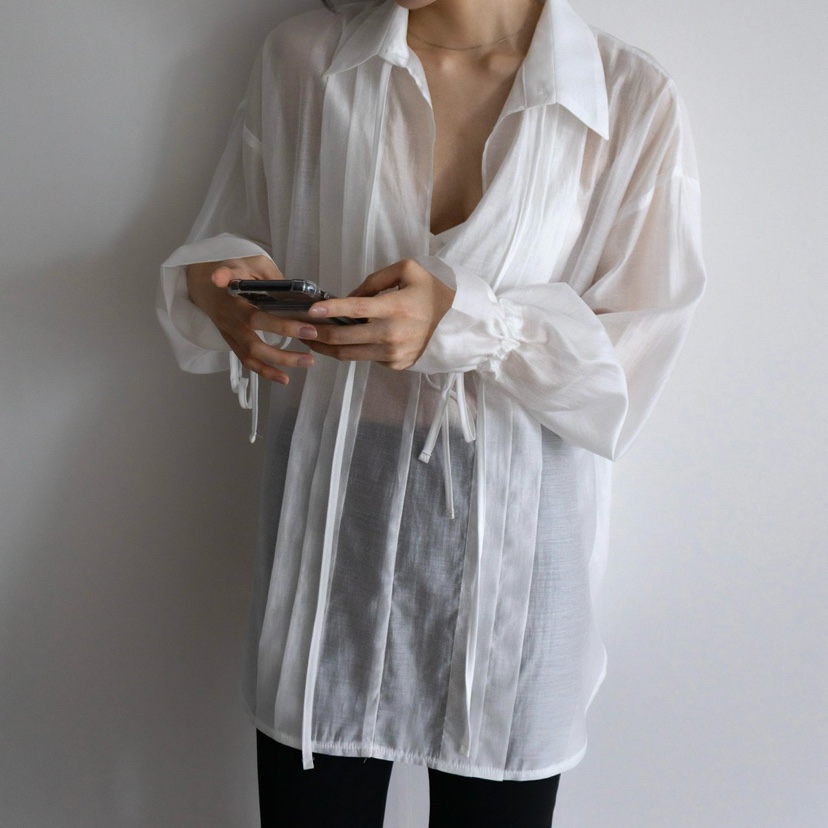 INSSENSE-A韓國直郵㊣女士新款職業真品時尚25春夏襯衫蕾絲衫INSSENSE-A襯衫/蕾絲衫