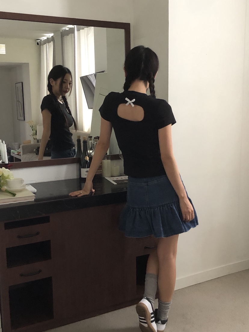 SUNDER MARKET韓國代購㊣女士新款25春夏推薦休閑熱賣短裙SUNDER MARKET短裙