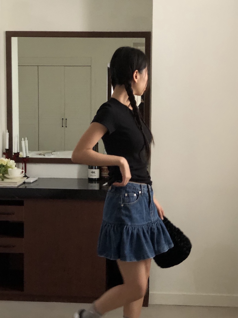 SUNDER MARKET韓國代購㊣女士新款25春夏推薦休閑熱賣短裙SUNDER MARKET短裙
