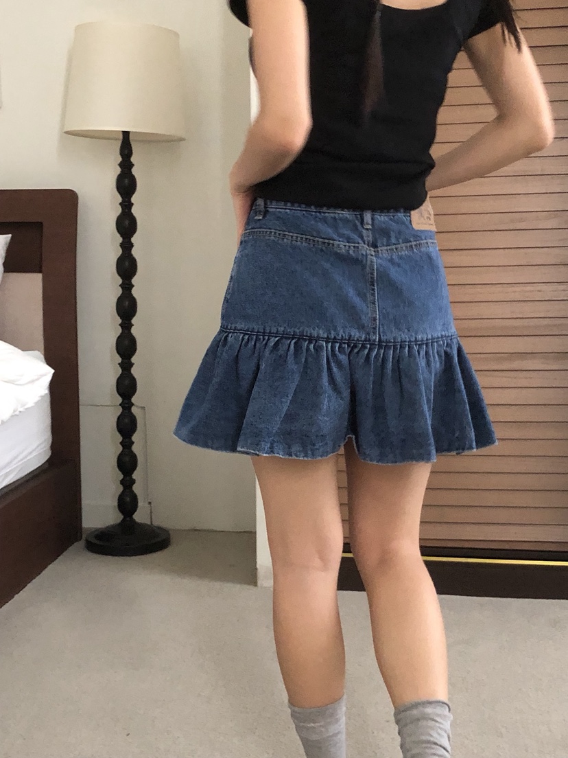 SUNDER MARKET韓國代購㊣女士新款25春夏推薦休閑熱賣短裙SUNDER MARKET短裙